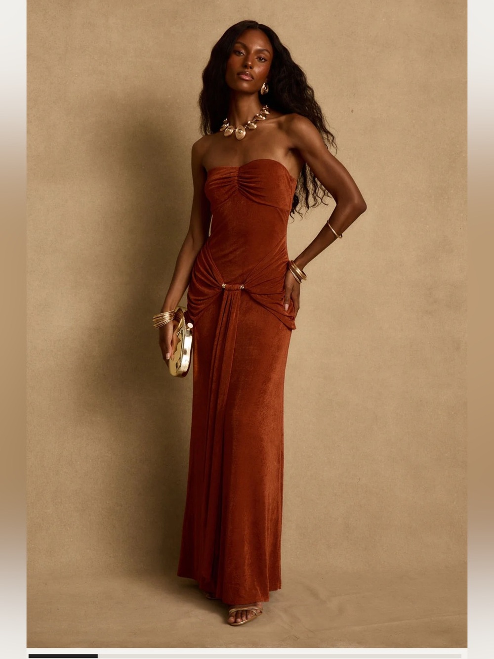 12th tribe | Madonna Rust Maxi Dress L